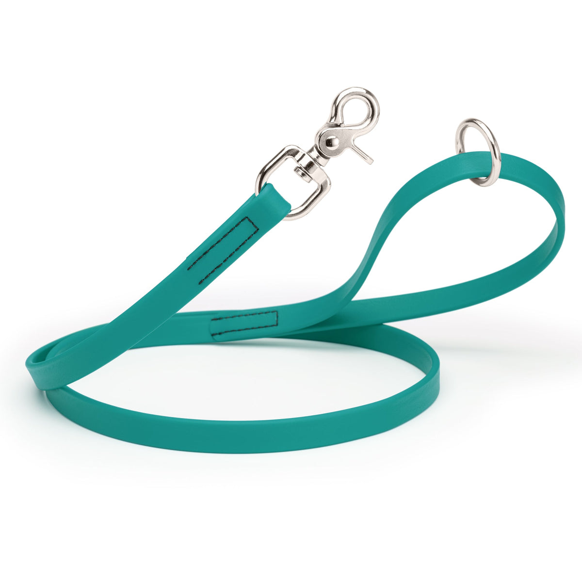 Biothane Long Line, Nickel Snap – 10 to 33 ft – Blue Aqua