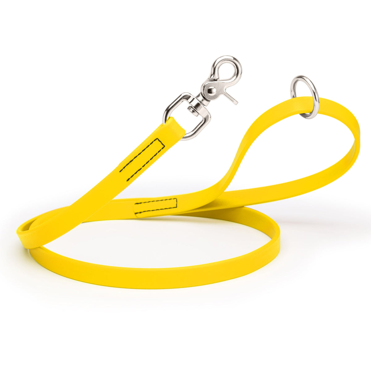 Biothane Long Line, Nickel Snap – 10 to 33 ft – Lemon Yellow