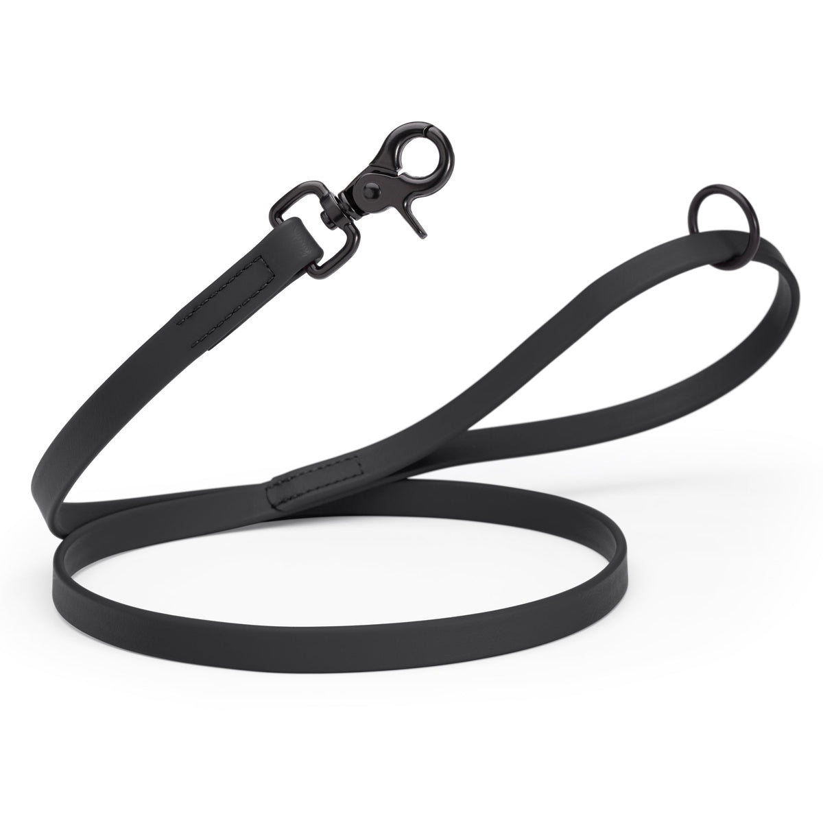 Biothane Long Line, Black Snap – 10 to 33 ft – Black