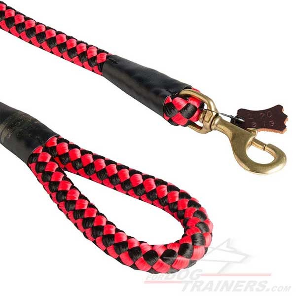 High Quality Cord Nylon Dog Leash for Big Dogs with Extra Strong Brass Snap Hook