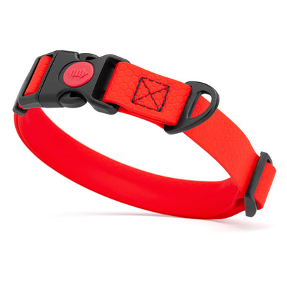 Waterproof Dog Collar with Safety Lock Buckle – Biothane HEX Collar – W 3/4" x L 12-19", W 1" x L 15-25"