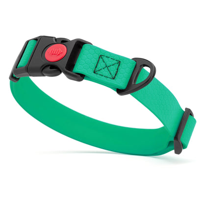 Waterproof Dog Collar with Safety Lock Buckle – Biothane HEX Collar – W 3/4" x L 12-19", W 1" x L 15-25"