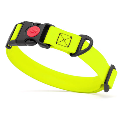 Waterproof Dog Collar with Safety Lock Buckle – Biothane HEX Collar – W 3/4" x L 12-19", W 1" x L 15-25"