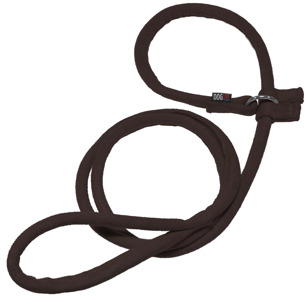 Comfort Microfiber Round Slip Lead – Soft Training Lead 60" – Brown