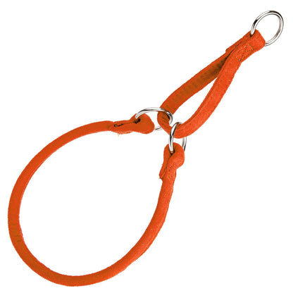Comfort Microfiber Round Martingale Collar – Gentle No-Slip Training Collar – Orange