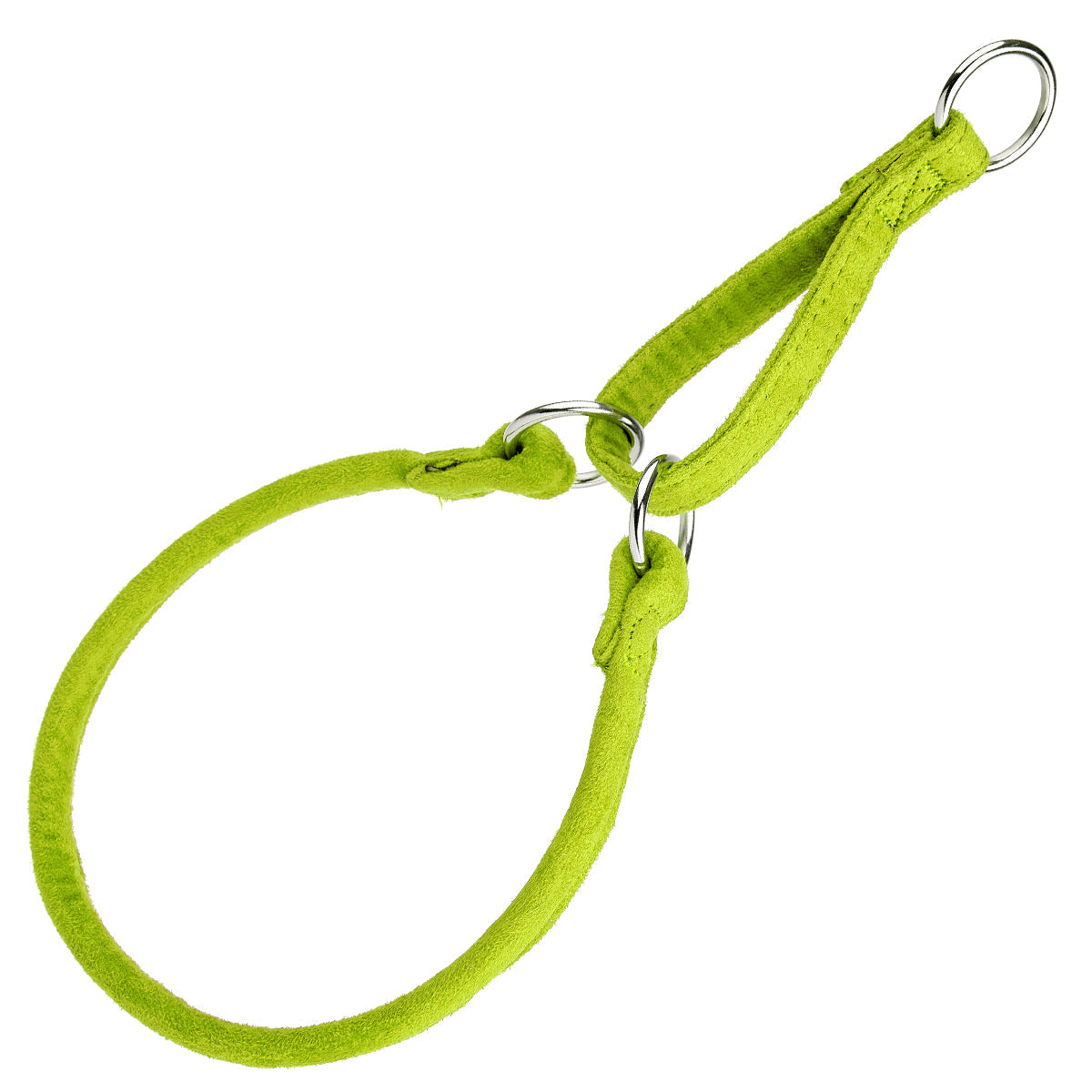 Comfort Microfiber Round Martingale Collar – Gentle No-Slip Training Collar – Lime Green