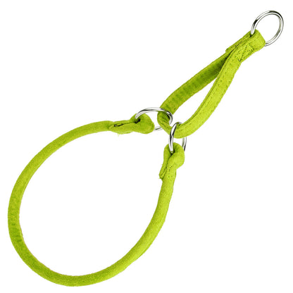 Comfort Microfiber Round Martingale Collar – Gentle No-Slip Training Collar – Lime Green