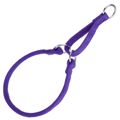 Comfort Microfiber Round Martingale Collar – Gentle No-Slip Training Collar – Purple