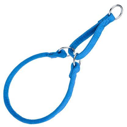 Comfort Microfiber Round Martingale Collar – Gentle No-Slip Training Collar – Blue
