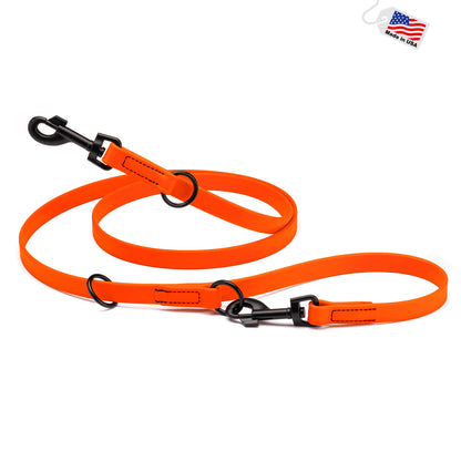 Multipurpose Biothane Dog Leash W3/4" x L7', Adjustable Hands-Free Dog Leash for over 7 Different Activities