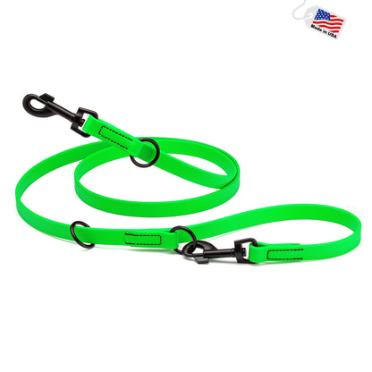 Multipurpose Biothane Dog Leash W3/4" x L7', Adjustable Hands-Free Dog Leash for over 7 Different Activities