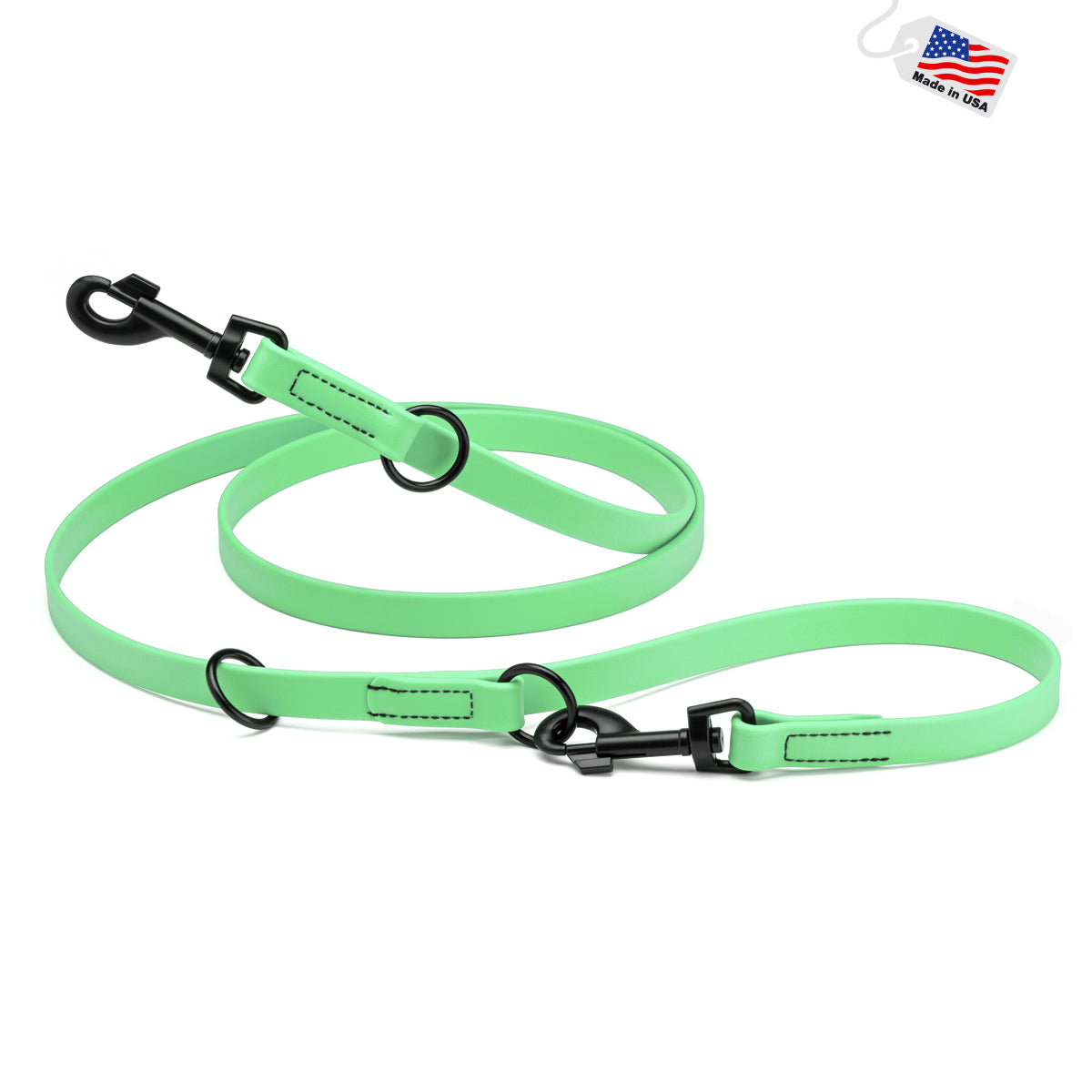 Multipurpose Biothane Dog Leash W3/4" x L7', Adjustable Hands-Free Dog Leash for over 7 Different Activities