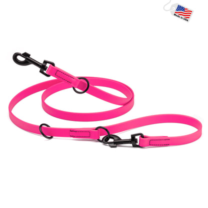 Multipurpose Biothane Dog Leash W3/4" x L7', Adjustable Hands-Free Dog Leash for over 7 Different Activities