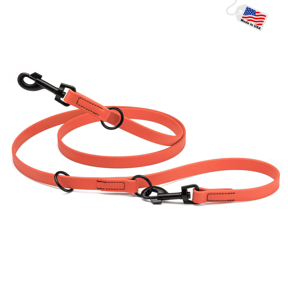Multipurpose Biothane Dog Leash W3/4" x L7', Adjustable Hands-Free Dog Leash for over 7 Different Activities