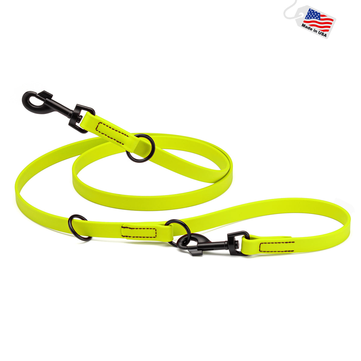 Multipurpose Biothane Dog Leash W3/4" x L7', Adjustable Hands-Free Dog Leash for over 7 Different Activities