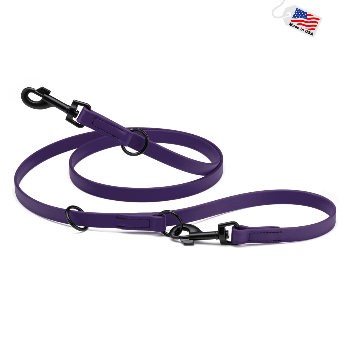 Multipurpose Biothane Dog Leash W3/4" x L7', Adjustable Hands-Free Dog Leash for over 7 Different Activities