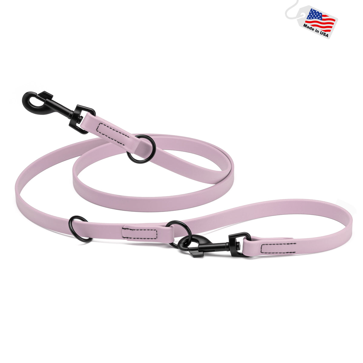 Multipurpose Biothane Dog Leash W3/4" x L7', Adjustable Hands-Free Dog Leash for over 7 Different Activities