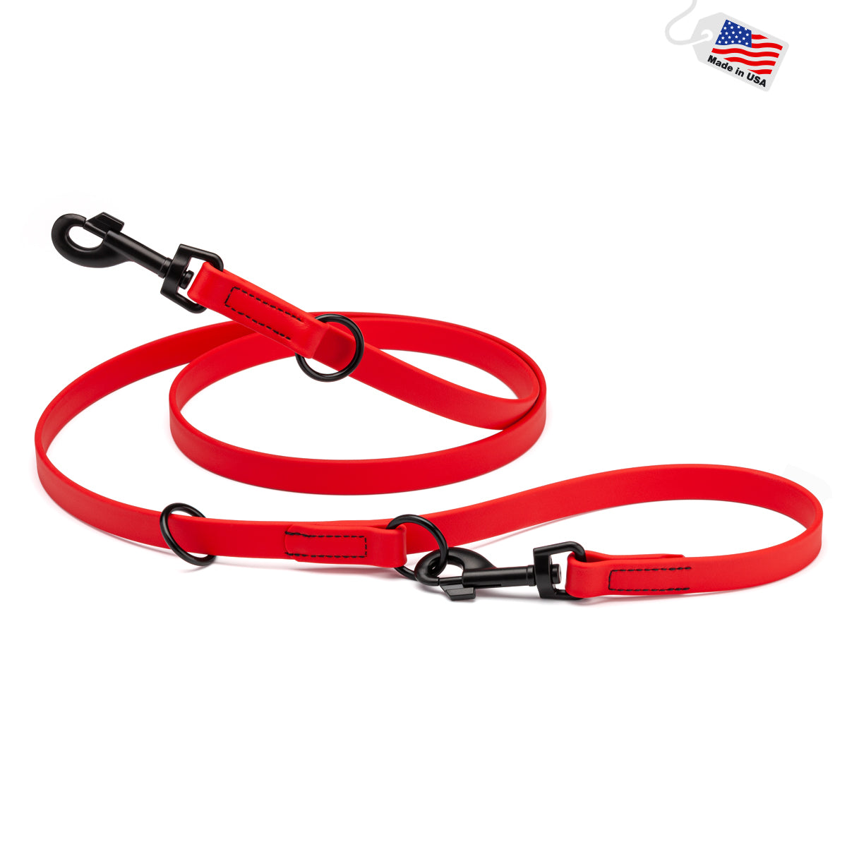 Multipurpose Biothane Dog Leash W3/4" x L7', Adjustable Hands-Free Dog Leash for over 7 Different Activities