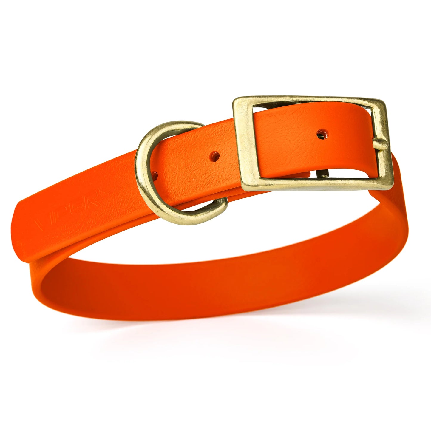 Size XL (22 to 25 inches)-Viper Biothane Waterproof Collar -  Brass Hardware