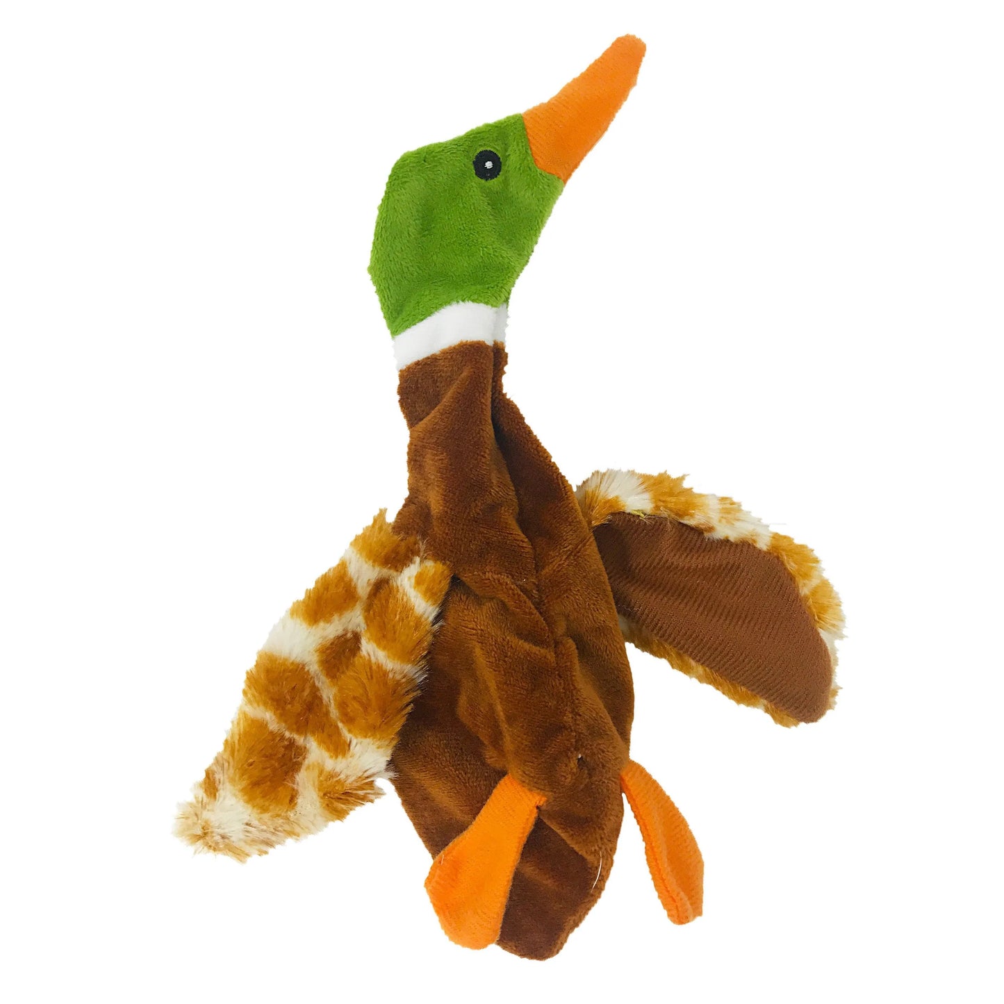 12" Duckling Crinkle Flat Dog Toy