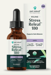 USDA Organic Feline Stress Releaf 180mg Calming CBD Oil For Cats