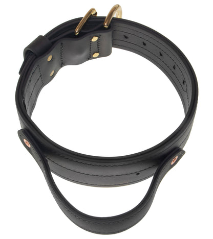 Viper Biothane Working Dog Collar + Built-in Handle - Stainless Steel Hardware
