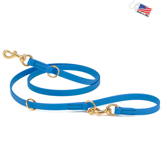 Viper Biothane Adjustable Multi-Purpose Leash with Brass Hardware