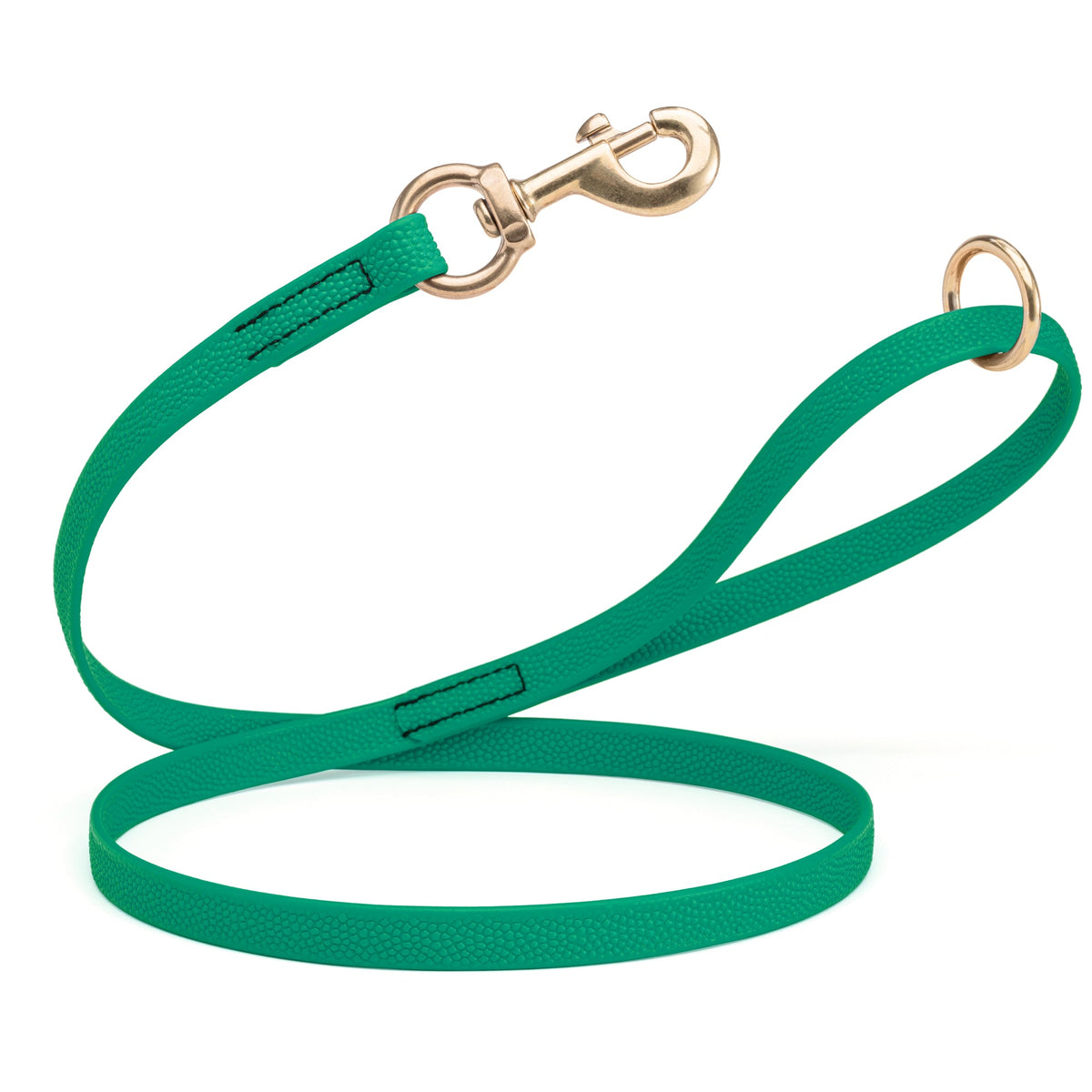 Viper Pebbled Biothane Dog Leash with Solid Brass Hardware – Waterproof Non-Slip Grip – 4'
