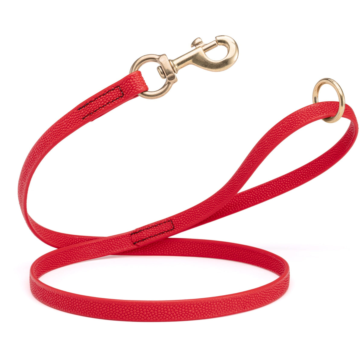 Viper Pebbled Biothane Dog Leash with Solid Brass Hardware – Waterproof Non-Slip Grip – 4'