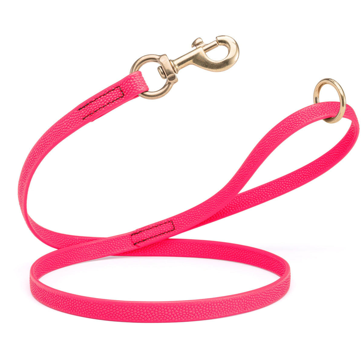 Viper Pebbled Biothane Dog Leash with Solid Brass Hardware – Waterproof Non-Slip Grip – 4'