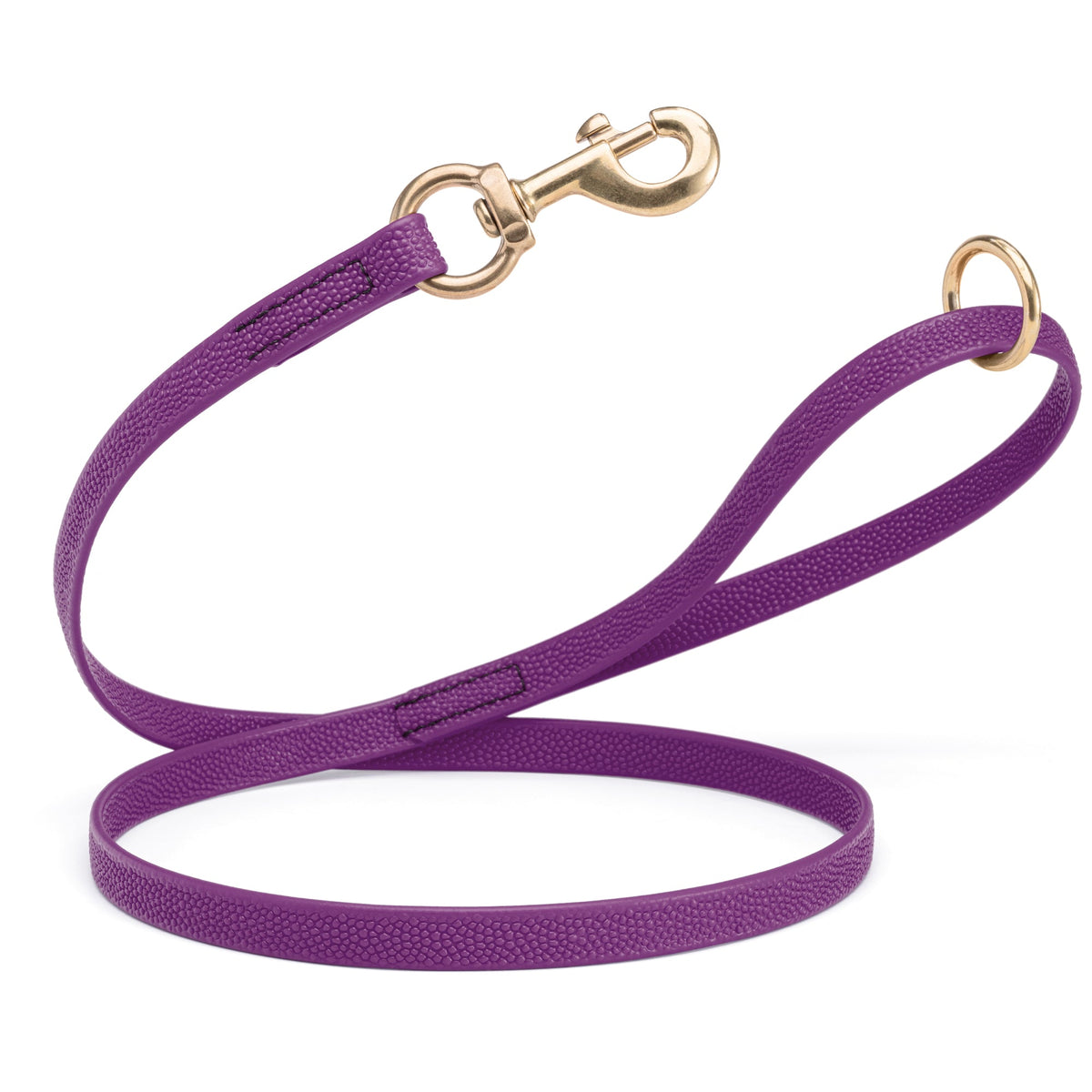 Viper Pebbled Biothane Dog Leash with Solid Brass Hardware – Waterproof Non-Slip Grip – 4'