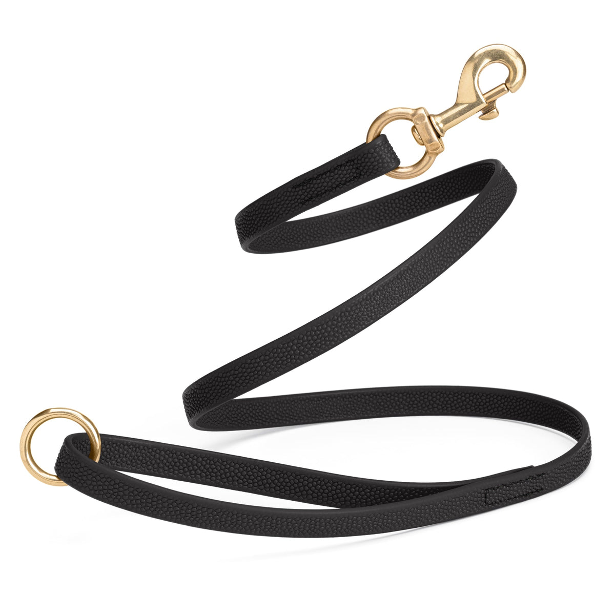 Viper Pebbled Biothane Dog Leash with Solid Brass Hardware – Waterproof Non-Slip Grip – 6'