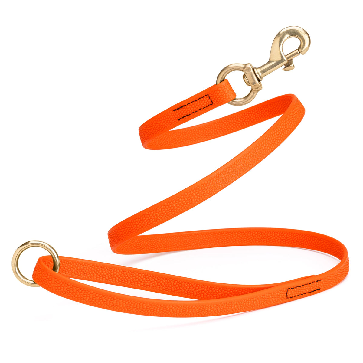 Viper Pebbled Biothane Dog Leash with Solid Brass Hardware – Waterproof Non-Slip Grip – 6'