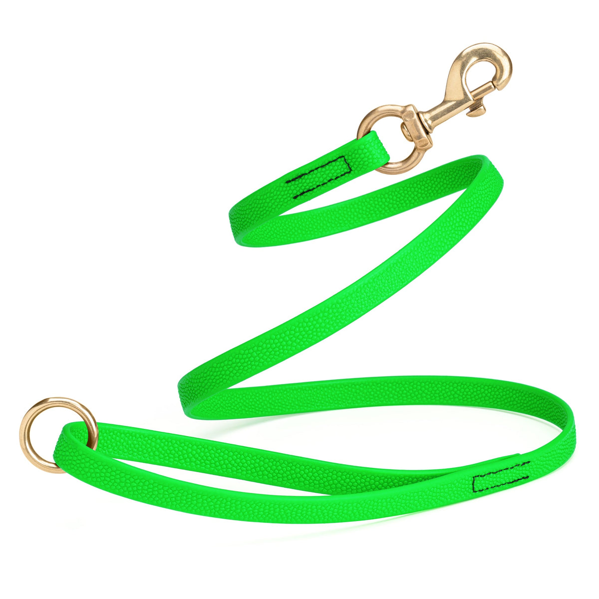 Viper Pebbled Biothane Dog Leash with Solid Brass Hardware – Waterproof Non-Slip Grip – 6'