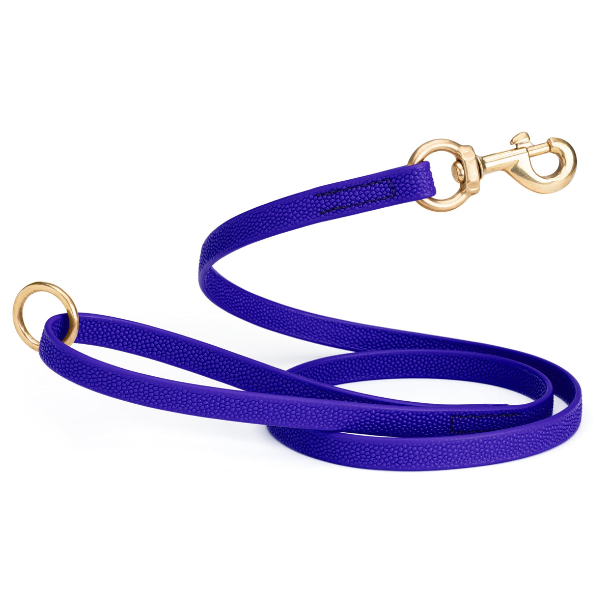 Viper Pebbled Biothane Dog Leash with Solid Brass Hardware – Waterproof Non-Slip Grip – 10', 15'