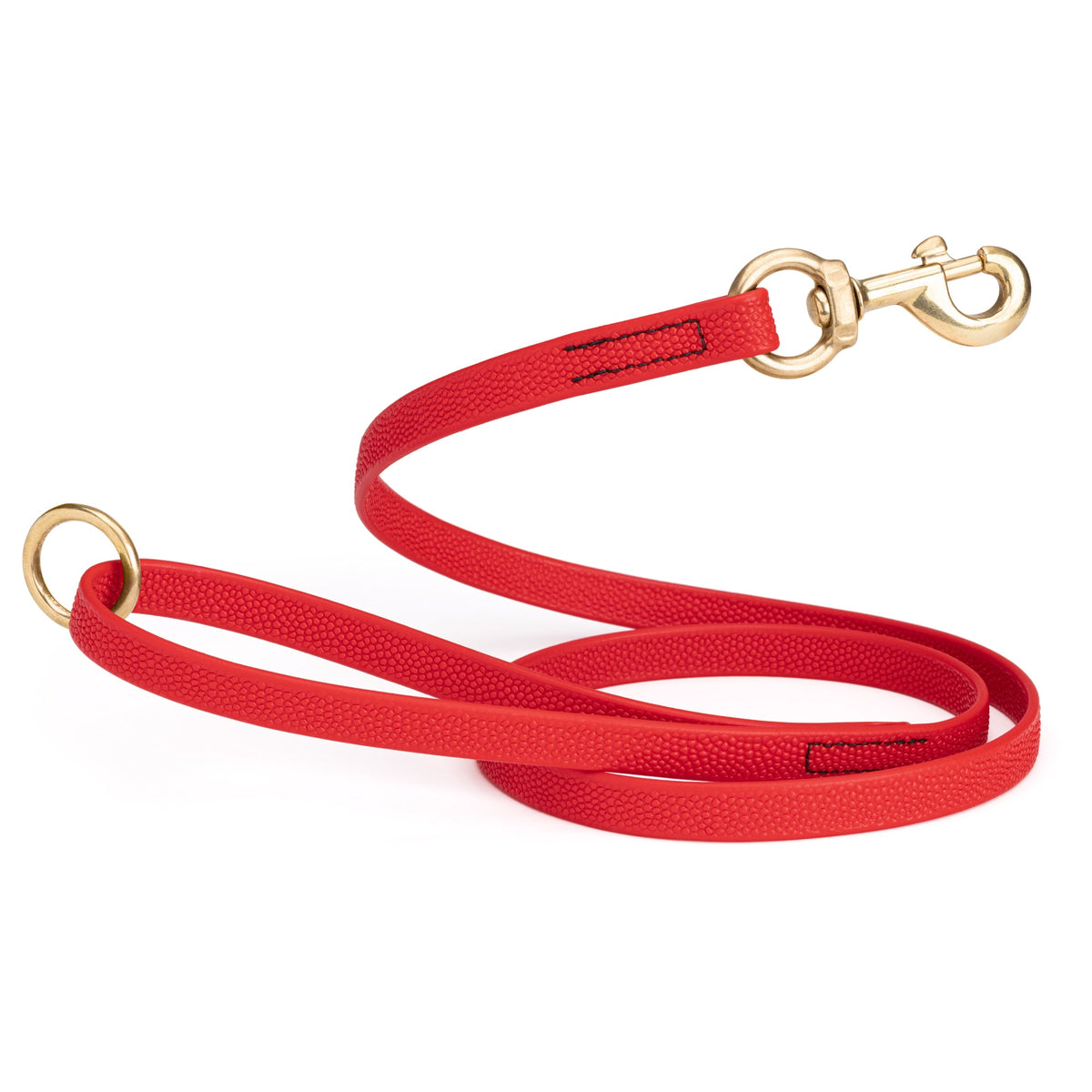 Viper Pebbled Biothane Dog Leash with Solid Brass Hardware – Waterproof Non-Slip Grip – 10', 15'