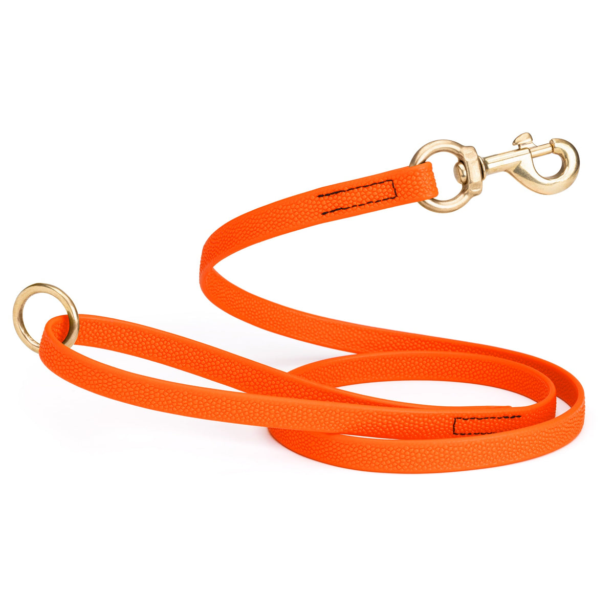 Viper Pebbled Biothane Dog Leash with Solid Brass Hardware – Waterproof Non-Slip Grip – 10', 15'