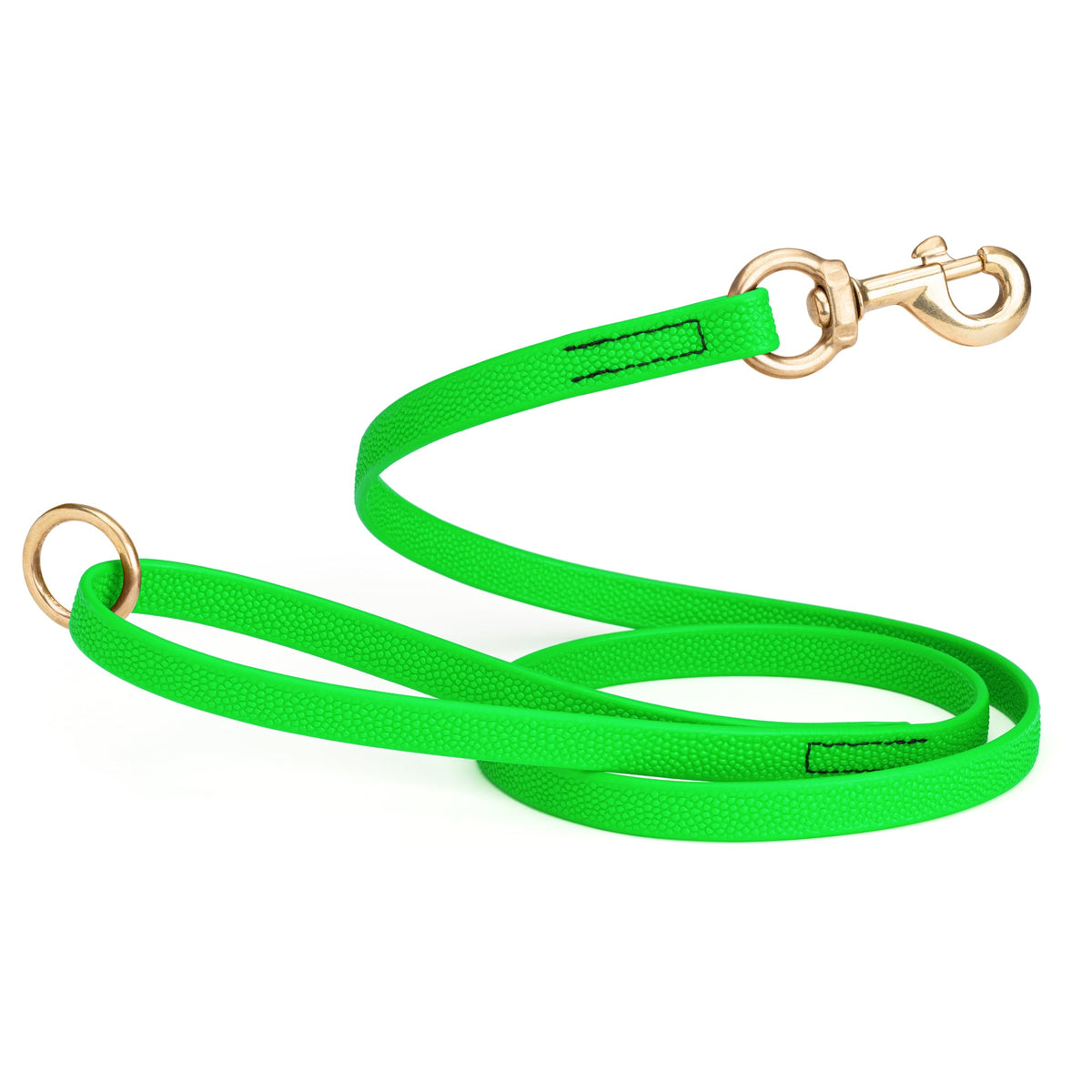 Viper Pebbled Biothane Dog Leash with Solid Brass Hardware – Waterproof Non-Slip Grip – 10', 15'
