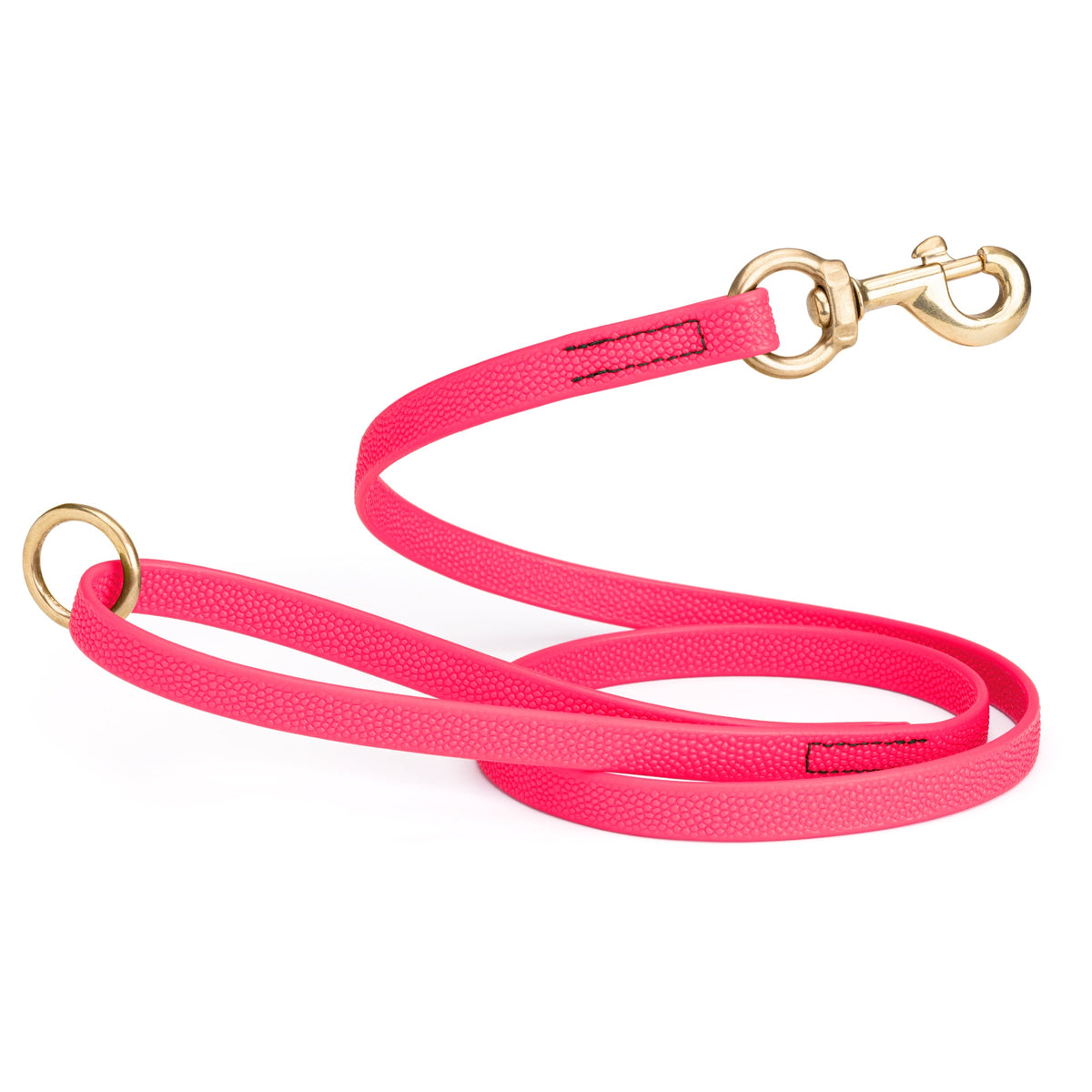 Viper Pebbled Biothane Dog Leash with Solid Brass Hardware – Waterproof Non-Slip Grip – 10', 15'