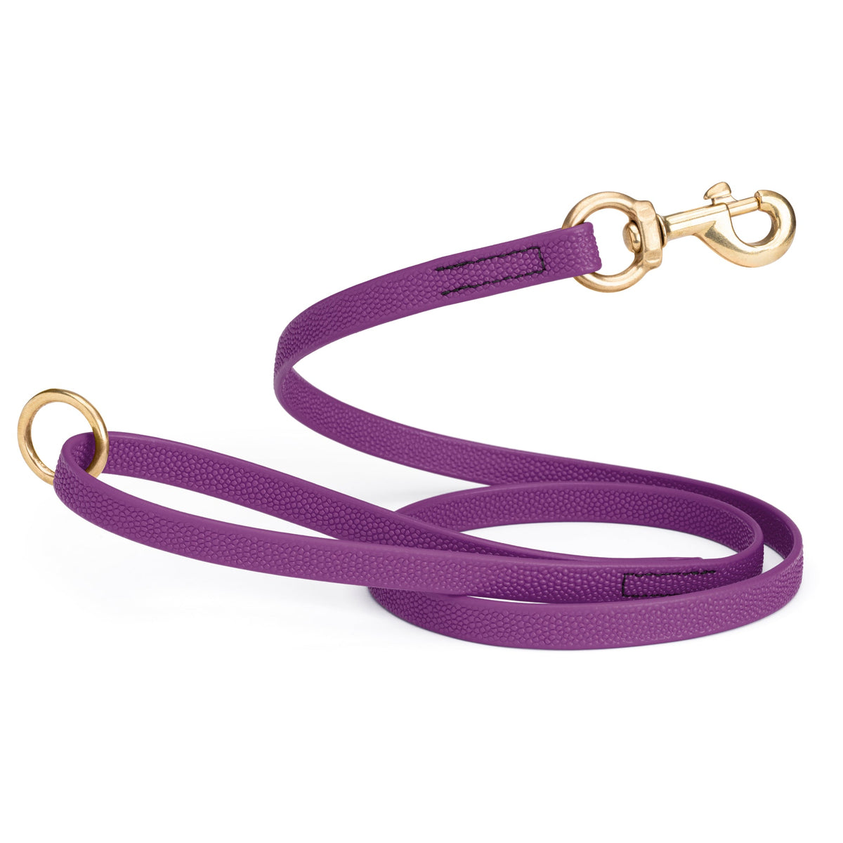 Viper Pebbled Biothane Dog Leash with Solid Brass Hardware – Waterproof Non-Slip Grip – 10', 15'
