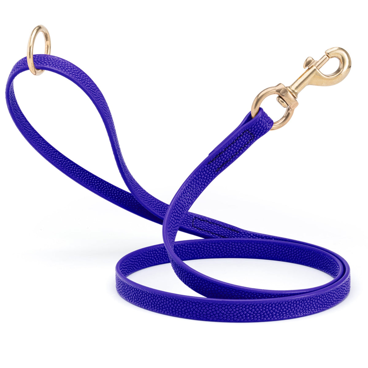 Viper Pebbled Biothane Dog Leash with Solid Brass Hardware – Waterproof Non-Slip Grip – 20', 33'