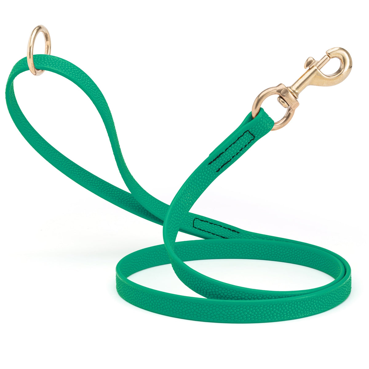 Viper Pebbled Biothane Dog Leash with Solid Brass Hardware – Waterproof Non-Slip Grip – 20', 33'