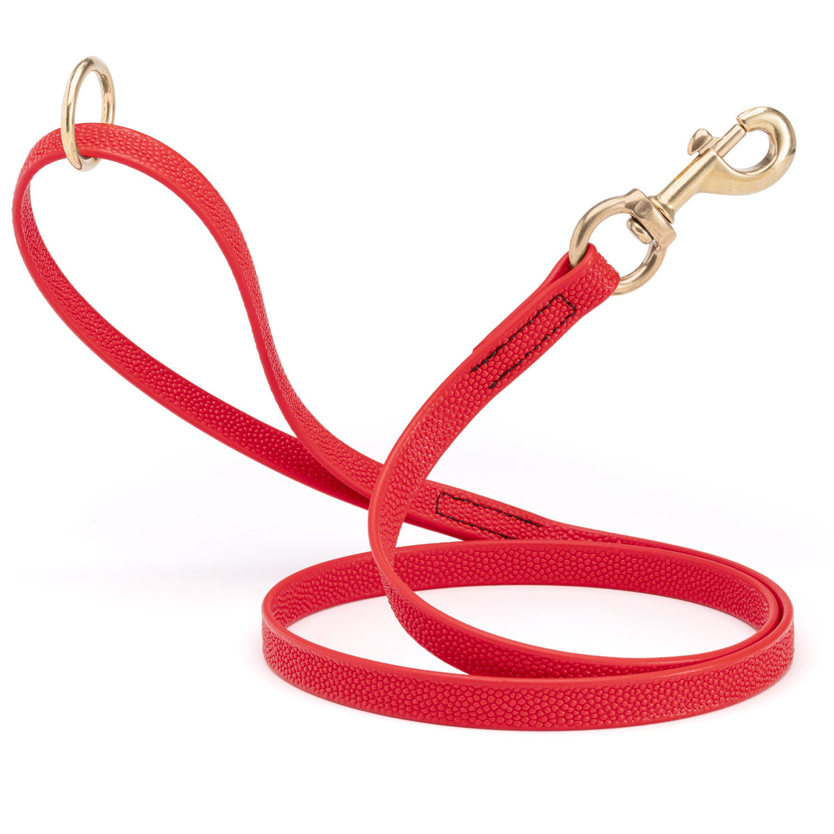 Viper Pebbled Biothane Dog Leash with Solid Brass Hardware – Waterproof Non-Slip Grip – 20', 33'
