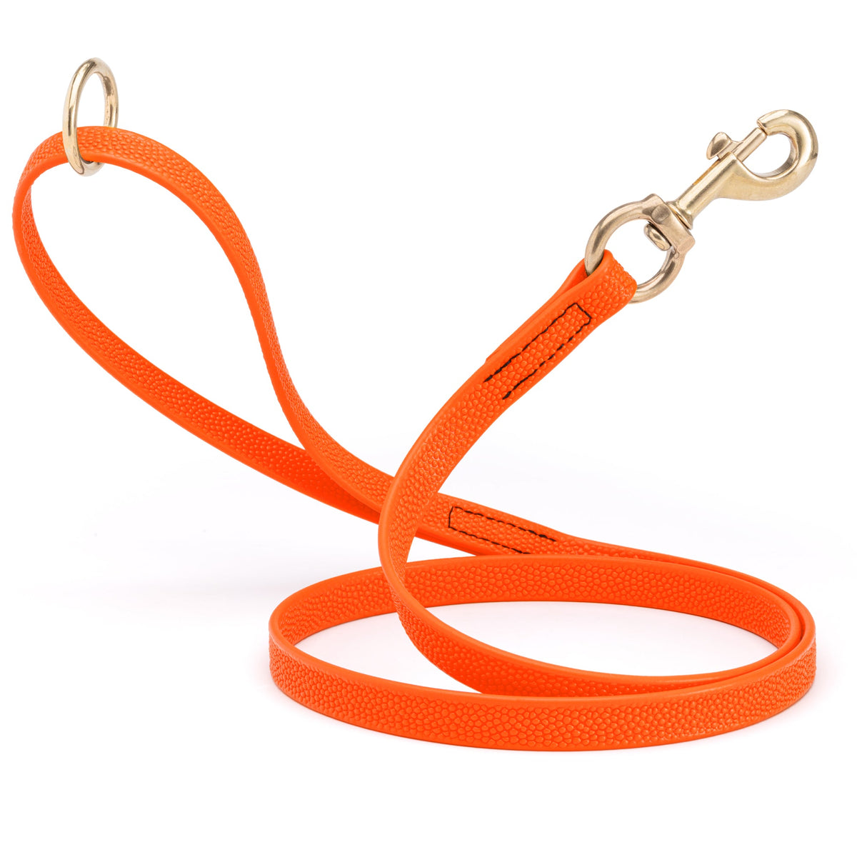 Viper Pebbled Biothane Dog Leash with Solid Brass Hardware – Waterproof Non-Slip Grip – 20', 33'