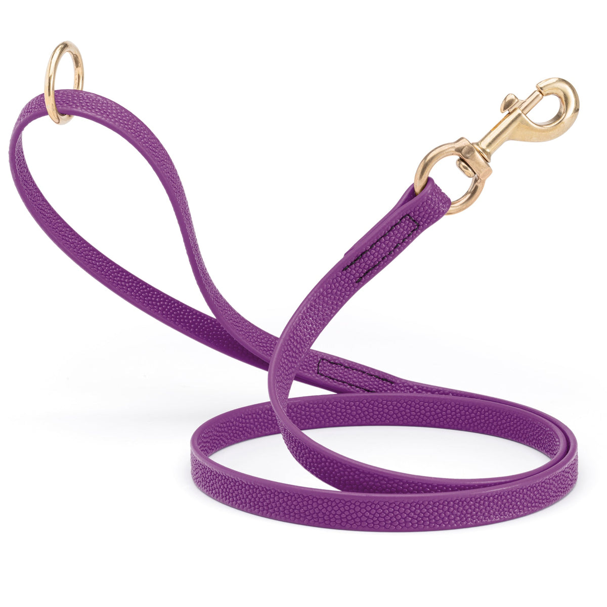 Viper Pebbled Biothane Dog Leash with Solid Brass Hardware – Waterproof Non-Slip Grip – 20', 33'
