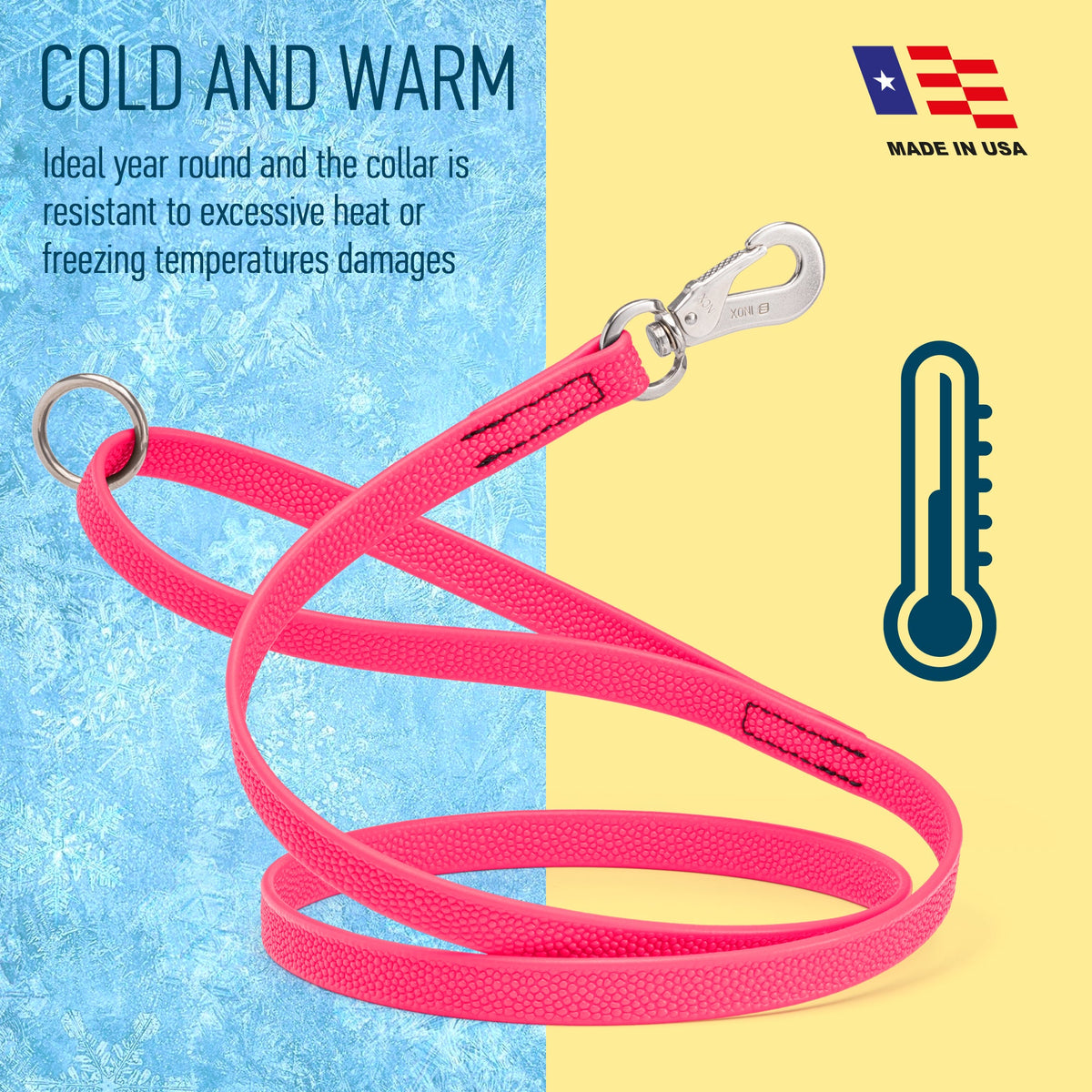 Viper Pebbled Biothane Leash – Herm Sprenger Hook – view 23
