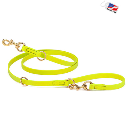 Viper Biothane Adjustable Multi-Purpose Leash with Brass Hardware, Adjustable Hands-Free