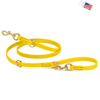 Viper Biothane Adjustable Multi-Purpose Leash with Brass Hardware, Adjustable Hands-Free