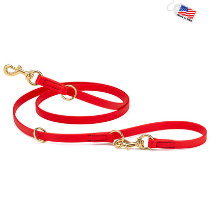 Viper Biothane Adjustable Multi-Purpose Leash with Brass Hardware, Adjustable Hands-Free