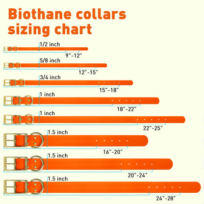 Viper Biothane Waterproof Collar - Brass Hardware - Size S (12 to 15 inches)
